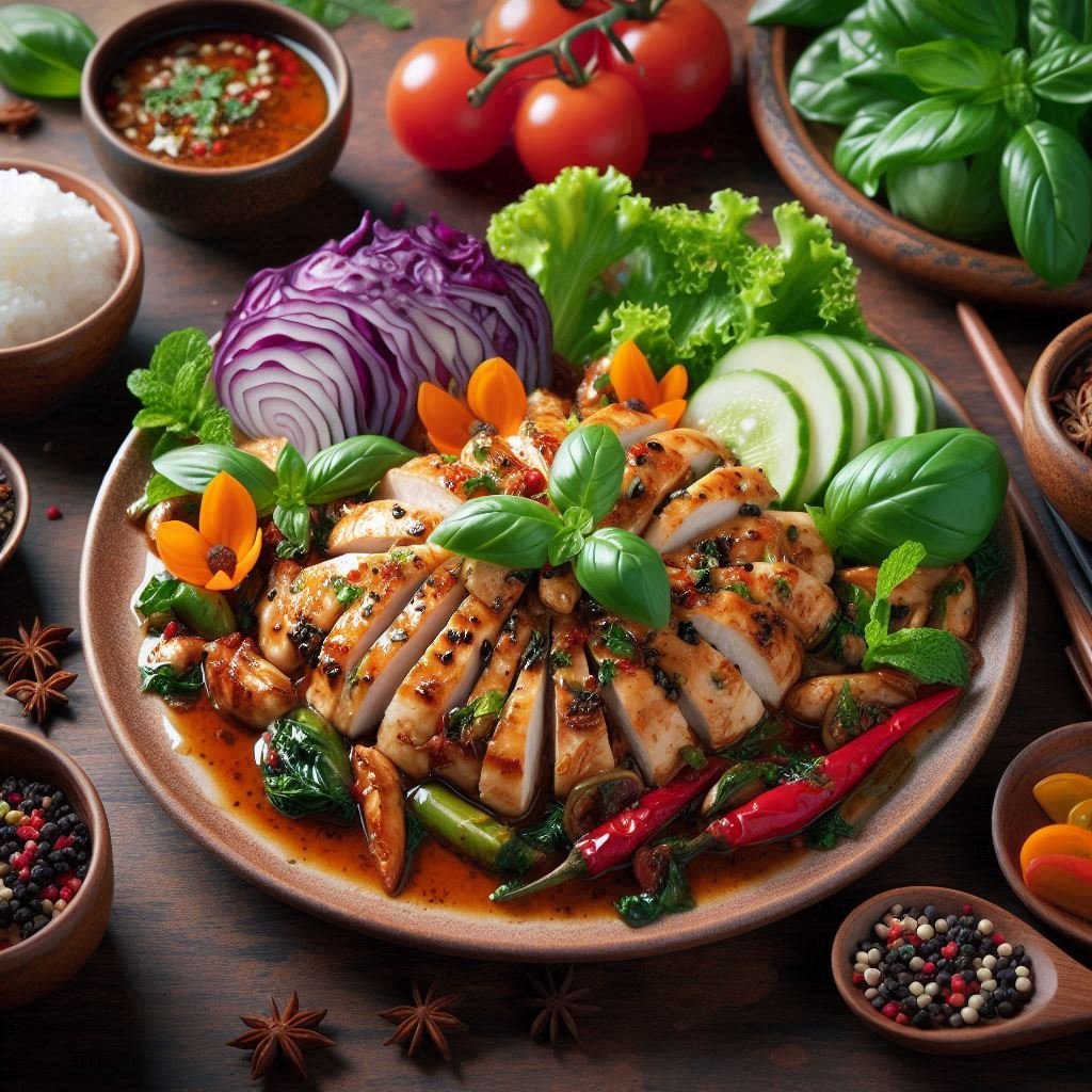 Thai-Basil Chicken-Pad Krapow Gai-Recipe-350-Calories-&-Ready-in-15-Minutes